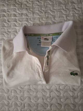 Polo Lacoste chica blanco