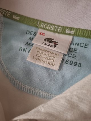 Polo Lacoste chica blanco