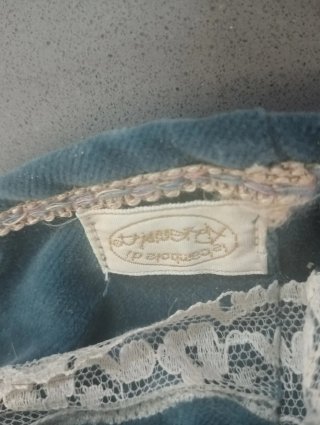 Bambola Romantica Porcellana Vestito Blu