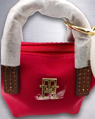 Tommy Hilfiger Llavero Mini Tote Bag Rojo Nuevo