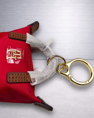 Tommy Hilfiger Llavero Mini Tote Bag Rojo Nuevo