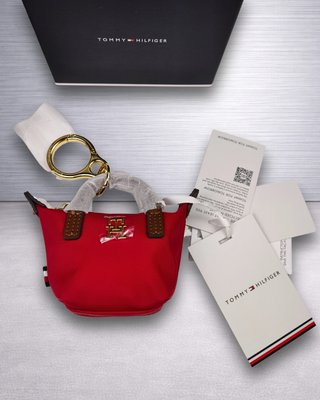 Tommy Hilfiger Llavero Mini Tote Bag Rojo Nuevo
