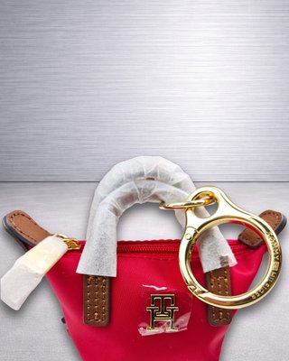 Tommy Hilfiger Llavero Mini Tote Bag Rojo Nuevo