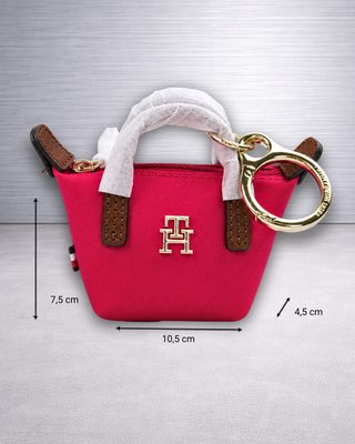 Tommy Hilfiger Llavero Mini Tote Bag Rojo Nuevo