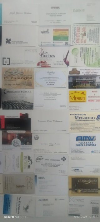 Tarjetas de visita variadas