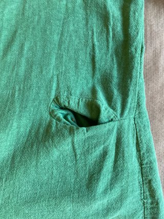 Cardigan Sing-Kei verde abierto bolsillos