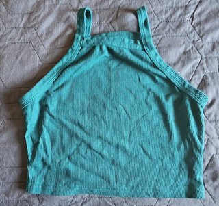 Camiseta tirantes verde azulado