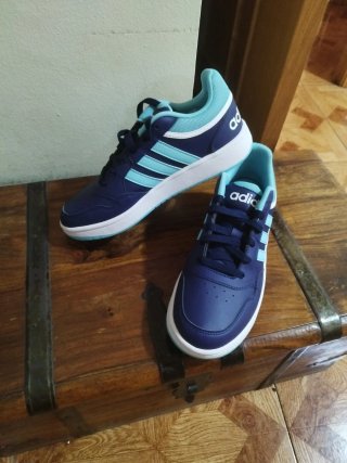 Zapatillas Adidas niño azul y turquesa