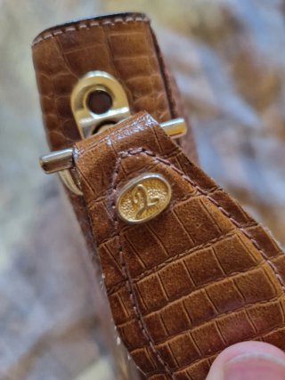 Borsa vintage pelle stampa cocco anni 70-80