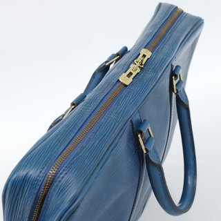 LOUIS VUITTON Epi Porte Documents Voyage Bag Blue