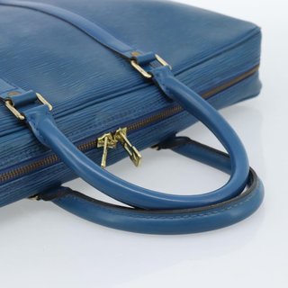 LOUIS VUITTON Epi Porte Documents Voyage Bag Blue