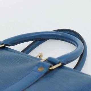 LOUIS VUITTON Epi Porte Documents Voyage Bag Blue