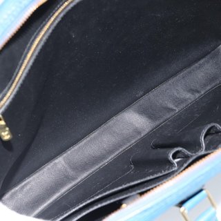 LOUIS VUITTON Epi Porte Documents Voyage Bag Blue