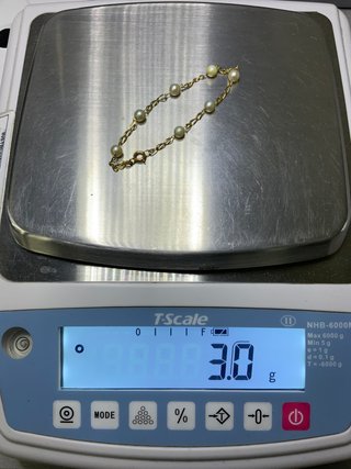 Pulsera Oro 18k con Perlas