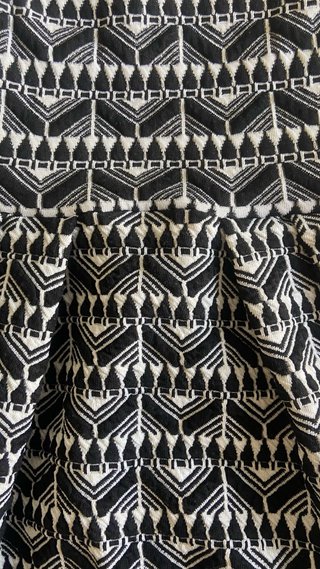 Vestido estampado geométrico manga larga