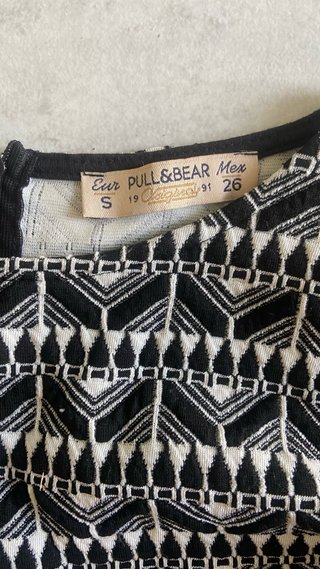 Vestido estampado geométrico manga larga