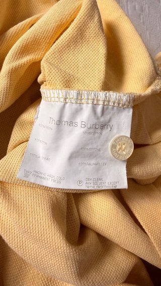 Polo Thomas Burberry Manga Corta Amarillo L