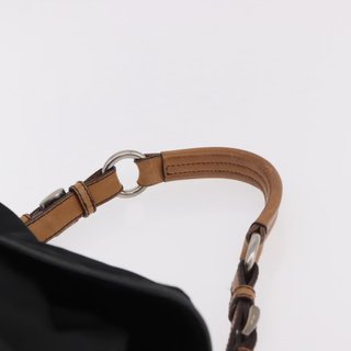 PRADA Shoulder Bag Nylon Black Silver Auth