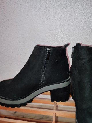 Botines negros mujer plataforma tacón
