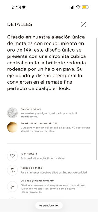 Anillo oro con circonitas
