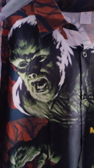 Camisa Hawaiana El Hombre Lobo Clásica