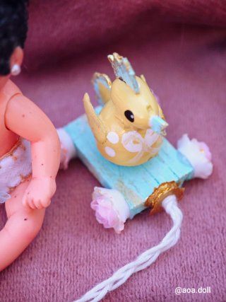 Muñeca Baby Krissy repintada con reroot y patito