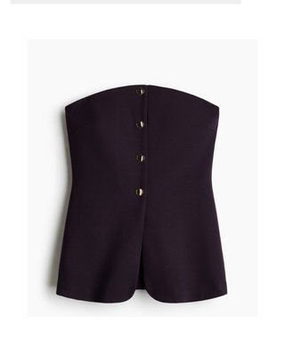 Blusa morada sin tirantes talla XS