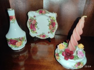 Royal Albert Rose Porcelana Adornos