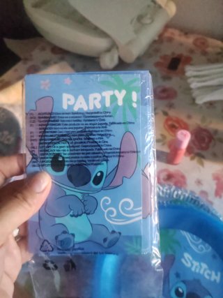 Platos de fiesta Stitch (papel y plástico)