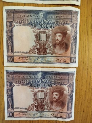 Lote 3 billetes 1000 pesetas