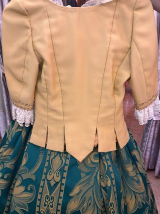 Traje Fallera S. XVIII Verde y Dorado