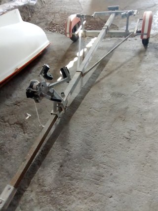 Barquita Fibrester 2,85m + carro varada