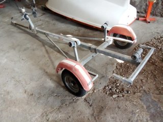 Barquita Fibrester 2,85m + carro varada