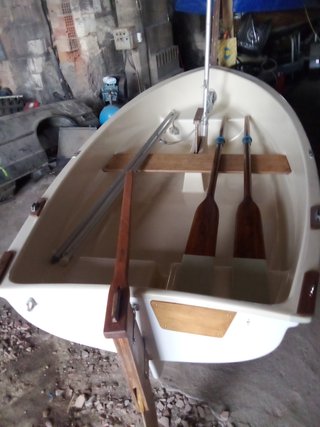 Barquita Fibrester 2,85m + carro varada