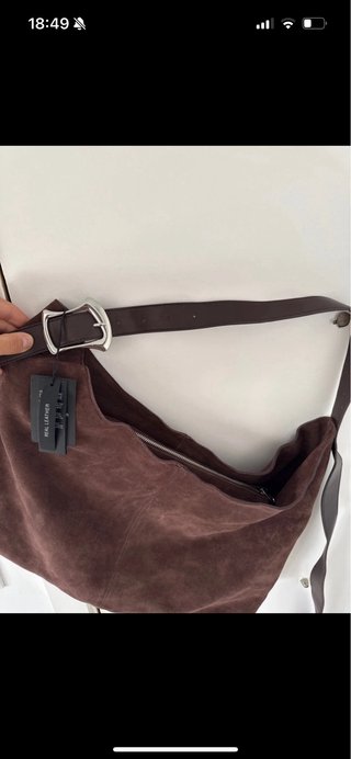 Bolso de ante marrón
