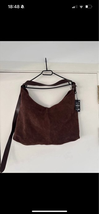 Bolso de ante marrón