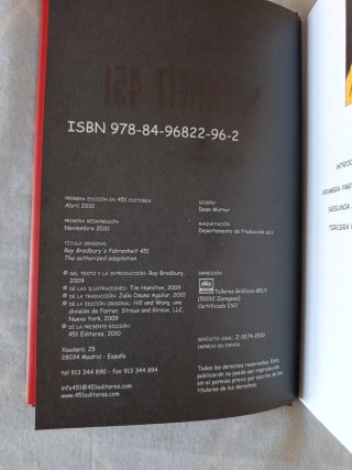 FAHRENHEIT 451. EDICIÓN 2010.451 EDITORES.