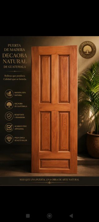 Puertas Caoba Guatemala 100% Natural