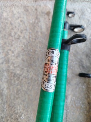 Set 3 canne da pesca vintage