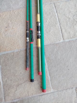 Set 3 canne da pesca vintage