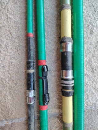 Set 3 canne da pesca vintage