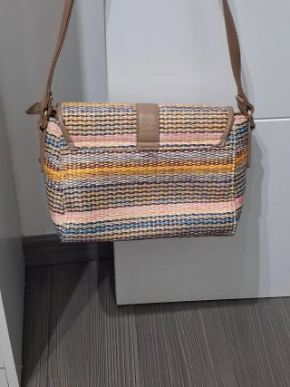 Bolso bandolera tejido multicolor