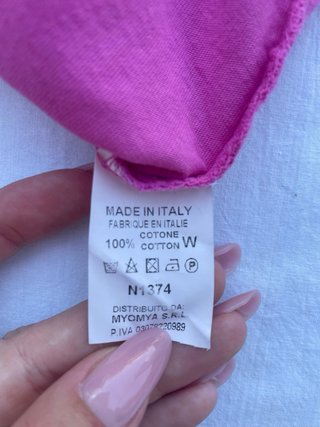 T-shirt cropped fucsia Made in Italy