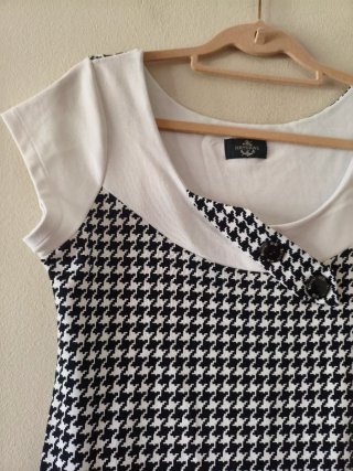 Vestido elegante pata de gallo talla XXL como L