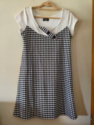 Vestido elegante pata de gallo talla XXL como L