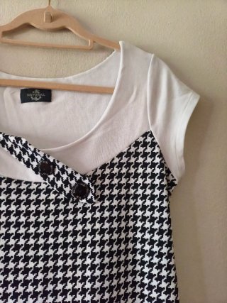 Vestido elegante pata de gallo talla XXL como L