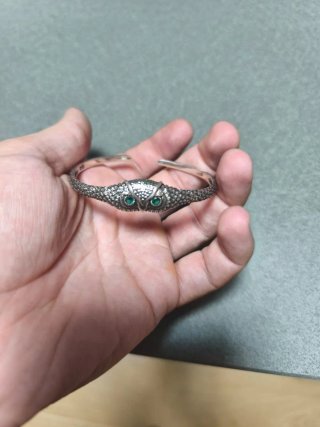 Pulsera plata diseño búho