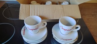 Juego 6 Tazas Café Porcelana