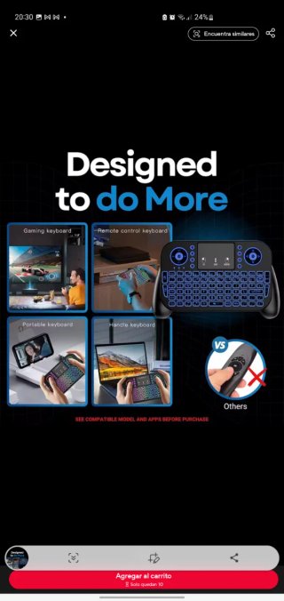Teclado Inalámbrico Gaming MRSVI con Touchpad