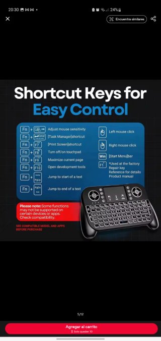 Teclado Inalámbrico Gaming MRSVI con Touchpad